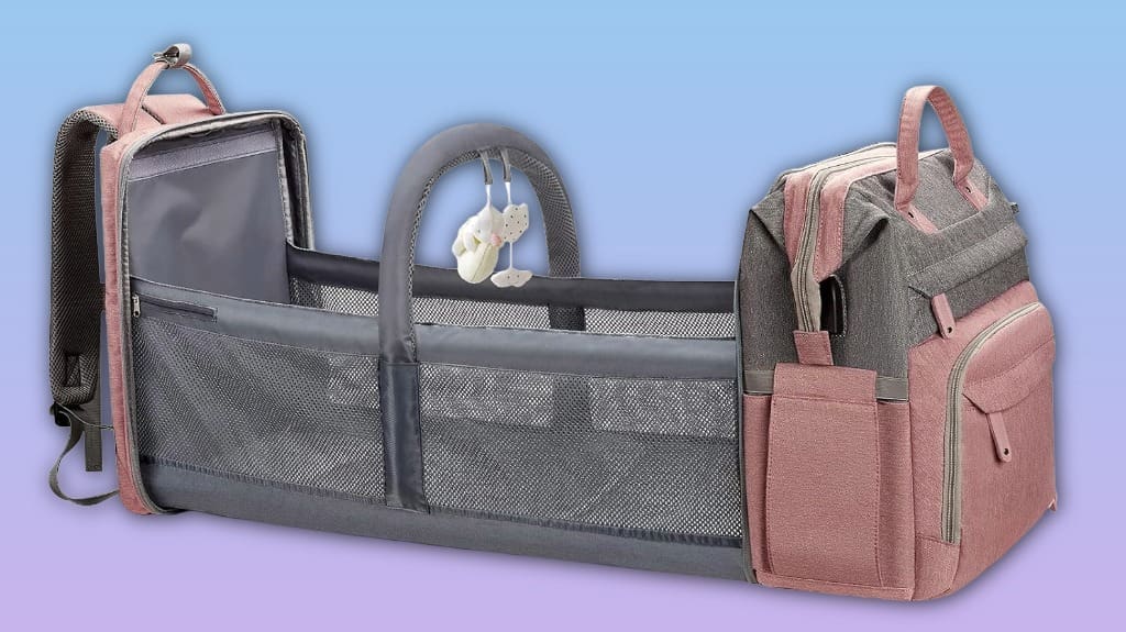 DERSTUEWE Large Capacity Diaper Bag - Multifunction Baby Backpack with Changing Station