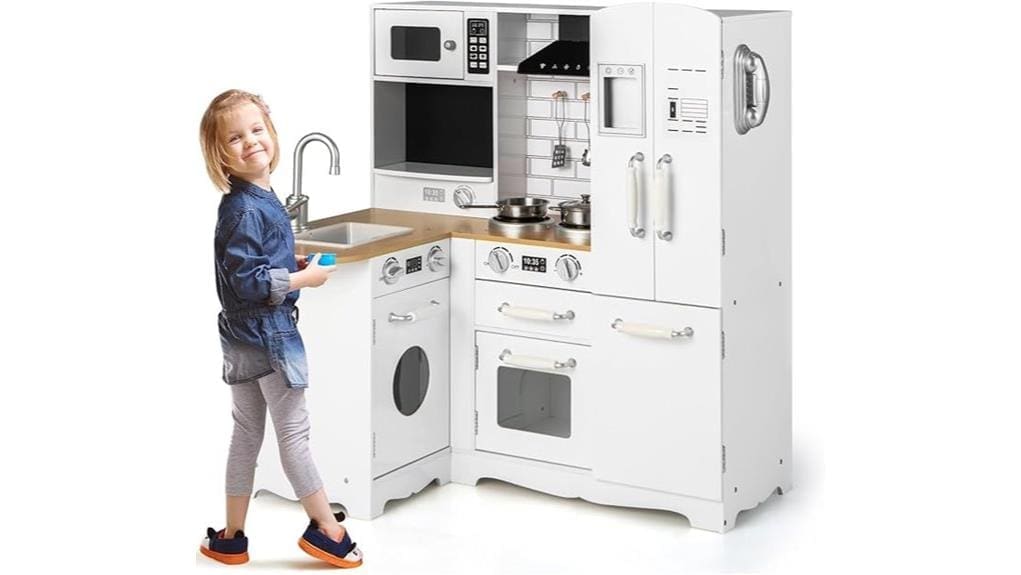 compact colorful interactive play kitchen